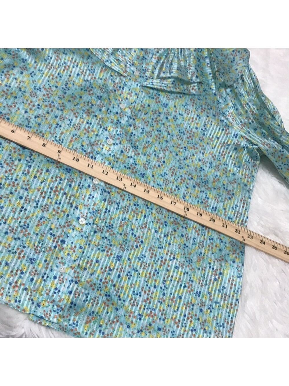 NWOT J. Crew Ruffle Collar Top Sz Large - Picture 6 of 10